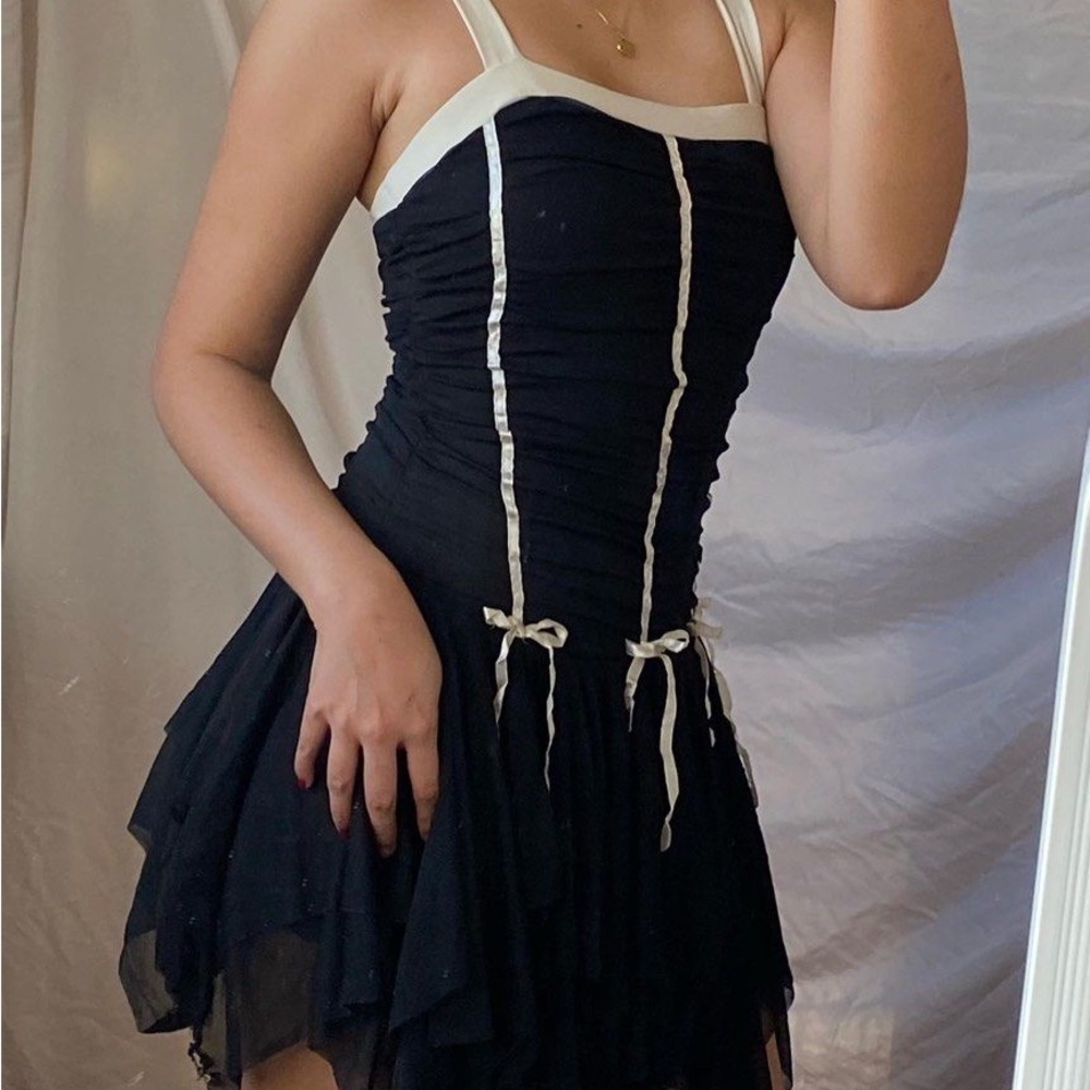 vintage coquette black dress